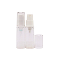 Distributeur sous vide rond en plastique avec bouchon anti-fuite 5ml 10ml 15ml Flacons cosmétiques en plastique à pompe sans air ronde AS