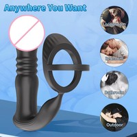 Antpop HB2209 10-Frequenz Teleskopischer Anal-Vibrator Kabellose Fernbedienung DC-Aufladung 100% Wasserdicht