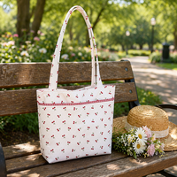 Sac à bandoulière pour femme, motif bonbons, grande pochette à cosmétiques en tissu avec fermeture éclair et garniture assortie