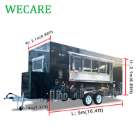 WECARE Catering Remorque de restauration mobile de 17 pieds, cuisine mobile, camion de restauration rapide avec équipement de cuisine complet à vendre aux États-Unis