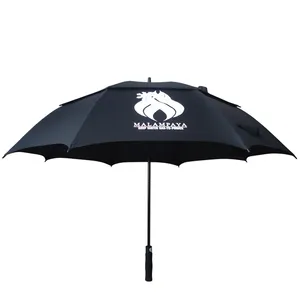 Magic Logo ändern Golfs chirm mit Logo-Druck Doppels chicht Fiberglas Automatic Golf Umbrella