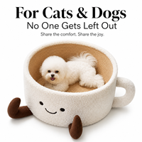 Lit pour animaux de compagnie en forme de tasse de thé, pour chat et chien, en corde de coton tressée et peluche, doux et confortable, forme donut, pour petit chiot, OEM, vente en gros