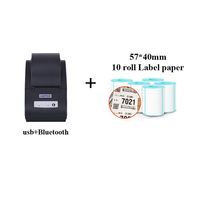 Impresora de Etiquetas de Códigos de Barras Térmica de Escritorio Mini HSPOS de 2 Pulgadas, Papel de 58 mm, 203 dpi, Compatible con POS, Android/iOS, Windows/Linux