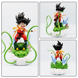 Figura de Goku Chibi, <span class=keywords><strong>Shenlong</strong></span>, Nimbus, Goku de la infancia, Modelo de Goku de <span class=keywords><strong>anime</strong></span>, Decoración de escritorio con escena - Product Image 6