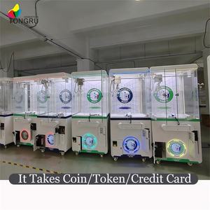 ตู้คีบตุ๊กตาสีฟ้าพร้อมเครื่องรับเหรียญ เกมอาร์เคดขนาดเล็ก เครื่องคีบตุ๊กตาหยอดเหรียญ - Product Image 3