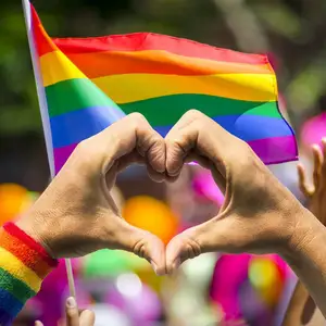 Bandiera del gay pride, bandiere del gay pride, bandiera del gay pride, bandiera del progresso
