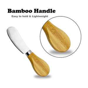 Divaricatori per formaggio con coltello da burro in acciaio inossidabile da 5 pollici con Set di coltelli per spalmatore di burro con manico in bambù - Product Image 4