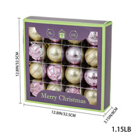 Boules de Noël Madelyn de haute qualité, 16 pièces, 8 cm, rouge et vert, en plastique incassable, respectueuses de l'environnement