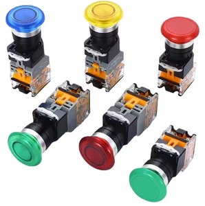 Công tắc nguồn tròn 12v24v220v nấm đầu nút chuyển đổi LA38-11MD bắt đầu dừng với ánh sáng - Product Image 2