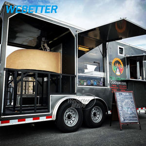 WEBETTER Remorque mobile personnalisée pour four à pizza et food truck Remorque de luxe entièrement équipée pour barbecue avec terrasse à vendre - Product Image 2