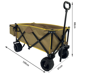 Foldable Canopy Carts Outdoor Beach Kids Trailer Portable Hand Wagons Metal Folding Canopy Wagon Cart - Product Image 3