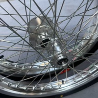 Kit de Ruedas Supermoto MINA Cromadas Plateadas para Surron Light Bee de 17 Pulgadas, Neumáticos de Acero Inoxidable 90/80-17, Accesorios para Bicicleta Eléctrica