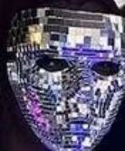Nouveau produit pas cher halloween fête masque accessoires argent mode unique miroir disco ball masque