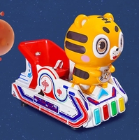 Écran MP5 commercial Kiddie Ride Swing Machine jeu vidéo à bascule à jetons pour les enfants