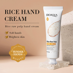 Crema Mani all'Estratto di Riso a Marchio Privato, Idratante, Sbiancante, Illuminante, Non Unta, Anti-Età, Texture Setosa e Liscia - Product Image 1