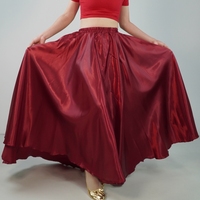 Culte métallisé Swing jupe pour louange danse femmes danse du ventre Satin plein cercle jupes