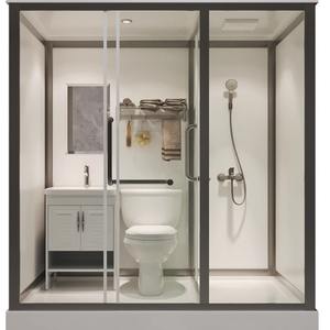 ห้องน้ำสำเร็จรูปแบบพกพา แยกส่วนเปียกและแห้ง ห้องอาบน้ำในตัว ห้องน้ำสำหรับโรงพยาบาล - Product Image 1