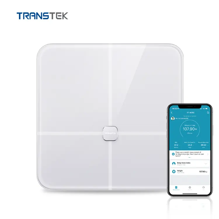 TRANSTEK produsen Digital BMI berat badan Bluetooth skala berat badan meningkat De Grasa badan penganalisa komposisi lemak