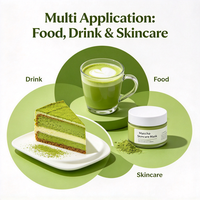 Poudre de Matcha de qualité supérieure 3A, marque privée personnalisée, 50g/boîte, poudre de thé vert Matcha pour l'alimentation et les boissons
