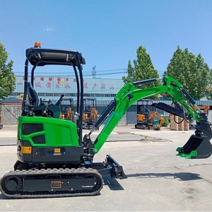 Miniexcavadora Agrícola Verde de 1 Tonelada - Product Image 1