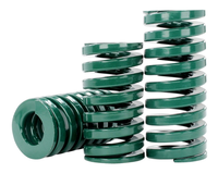 Resorte de compresión rectangular verde de alta resistencia para mano derecha Yu Laotou TT-1 Silichrom, 137 lb, 3 mm DI, 6 mm DE, inyección de plástico