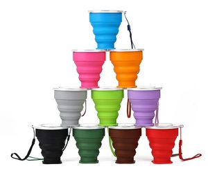 Vaso de Viaje Plegable de Silicona de 200 ml, Vaso Plegable para Acampar con Tapas para Viajes al Aire Libre y Picnics - Product Image 4