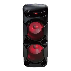 2022 Speaker Baru Ganda 8 Inci Nirkabel Dapat Diisi Ulang Pesta DJ Portabel Karaoke Troli Speaker dengan LED dengan USB