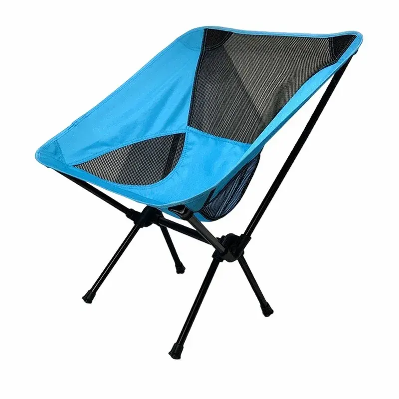 Cadeira de acampamento leve e portátil com saco dobrável para praia