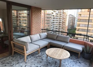 Ensemble <span class=keywords><strong>de</strong></span> canapés en bois moderne <span class=keywords><strong>haut</strong></span> <span class=keywords><strong>de</strong></span> <span class=keywords><strong>gamme</strong></span> en teck pour <span class=keywords><strong>jardin</strong></span>, terrasse, villa, parc et extérieur, <span class=keywords><strong>salon</strong></span> d'angle, chaise longue - Product Image 3