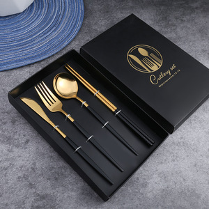 Portugal Luxury Stainless Steel Flatware Set Gold Plated Mirror Cutlery Steak Knife Fork Spoon Elegant Wedding Tableware Gift - Product Image 6