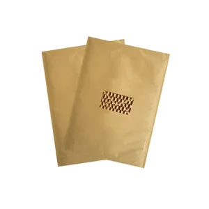YJNPACK-Solución de embalaje de plástico, bolsa de sobre de burbuja reciclada, alero de papel Kraft acolchado