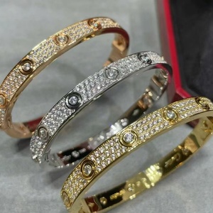 Sgarit Jewellery Wholesale Custom Jewelry New Trendy <strong>Bangle</strong> <strong>Bracelet</strong> for Man Women 18K Gold Diamond Jewelry - Product Image 1