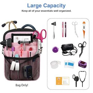 Custom <b>Nurse</b> Waist Pouch Organizer with Medical Gear Pockets and Tape Holder for Emergency Supplies Pink Fanny Pack - Product Image 3