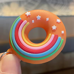 Llavero de Silicona con Diseño de Donut de Dibujos Animados, Ecológico, Ligero, para Parejas, Decoración, Regalo, Venta al Por Mayor - Product Image 2