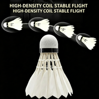 Volants de badminton hybrides en plumes d'oie pour entraînement professionnel, vol stable de niveau tournoi, utilisation extérieure - Balles super durables