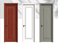 Porte de chambre intérieure en bois massif moderne sur mesure HEHAI avec isolation acoustique et prévention incendie, ouverture coulissante, usage domestique