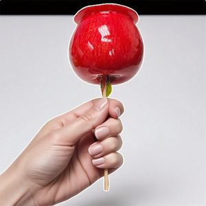 Toffee Apple with Stick Display Cute Red Apples Model Food Display Plastic Crafts Product - Product Image 5