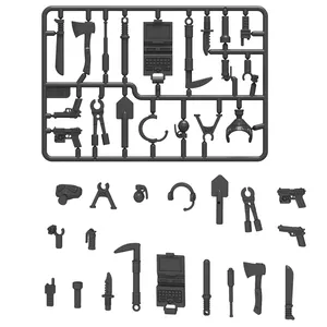 เด็กพลาสติกของเล่นเด็กอาคารบล็อกชุดอาวุธปืนลูกซองปืนของเล่นปืน Sniper อุปกรณ์เสริมทหารอุปกรณ์ของเล่น