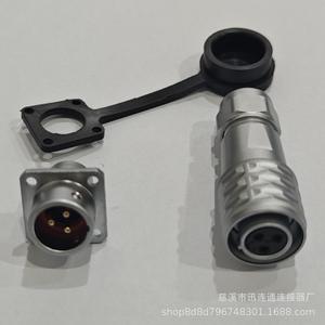 ปลั๊กอากาศยานแบบตัวผู้ SF12 3P M12 โลหะผสมสังกะสี ชุบทองแดง ตัวเชื่อมต่อแบบติดตั้งบนแผง - Product Image 3