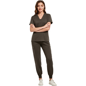 Daoyi Women's <b>Scrub</b> Set Polyester Elastic Fit Hospital Uniforms - Product Image 3
