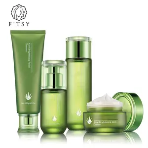Private Label Hot Selling Organic Vegan Hydrating Aloe Vera Men Women Face Acne Treatment Skin Care Set