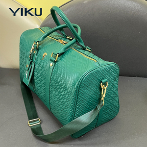 Bolsos de Lona de Lujo Hechos a Mano para Viajes de Negocios al Por Mayor, Bolsas de Viaje de Fin de Semana Impermeables de Cuero PU Personalizadas para Hombre - Product Image 2