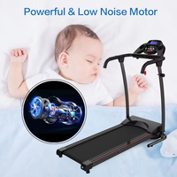 Tapis de course électrique pliable pour la maison, équipement de fitness motorisé avec console LED et capteur de fréquence cardiaque pour la marche et le jogging