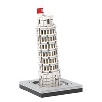 Modèles de la tour inclinée de Pise City MINI, ensembles de cadeaux de bâtiments célèbres, jouets de parc, ensembles de blocs de construction DIY MOC, jouets pour enfants MOC4176