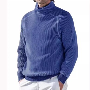 Moda de invierno Color suelto Sólido Engrosado <span class=keywords><strong>Jersey</strong></span> de <span class=keywords><strong>cuello</strong></span> <span class=keywords><strong>alto</strong></span> Contraste Suéter de <span class=keywords><strong>hombre</strong></span> Top - Product Image 2