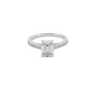 Elegante Anillo de Moissanita con Corte Esmeralda, Plata 925, Anillo de Compromiso Único, Diseño Brillante para Mujer, Regalo de Joyería - Product Image 2