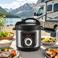 Cuisinière à riz électrique portable 24V 2,5L pour l'extérieur, avec minuterie numérique et fonction maintien au chaud pour le camping