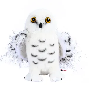 Vente en gros de peluches mignonnes personnalisées, jouets en peluche hibou des neiges, poupées en peluche périphériques de film, cadeau pour enfants