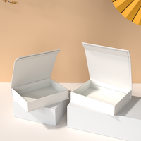 Caja de Regalo Rígida Blanca Plegable de Papel Personalizada para Vestidos, Caja de Regalo Magnética para Bufandas, Caja de Almacenamiento para Camisetas y Prendas