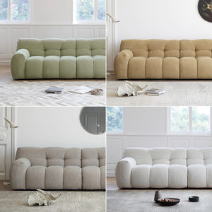 Stile <span class=keywords><strong>moderno</strong></span> Nordic Loop Bubble Beige bouclé divano Set 3-4 posti soggiorno mobili per Villa o laboratorio di Interior Design - Product Image 6